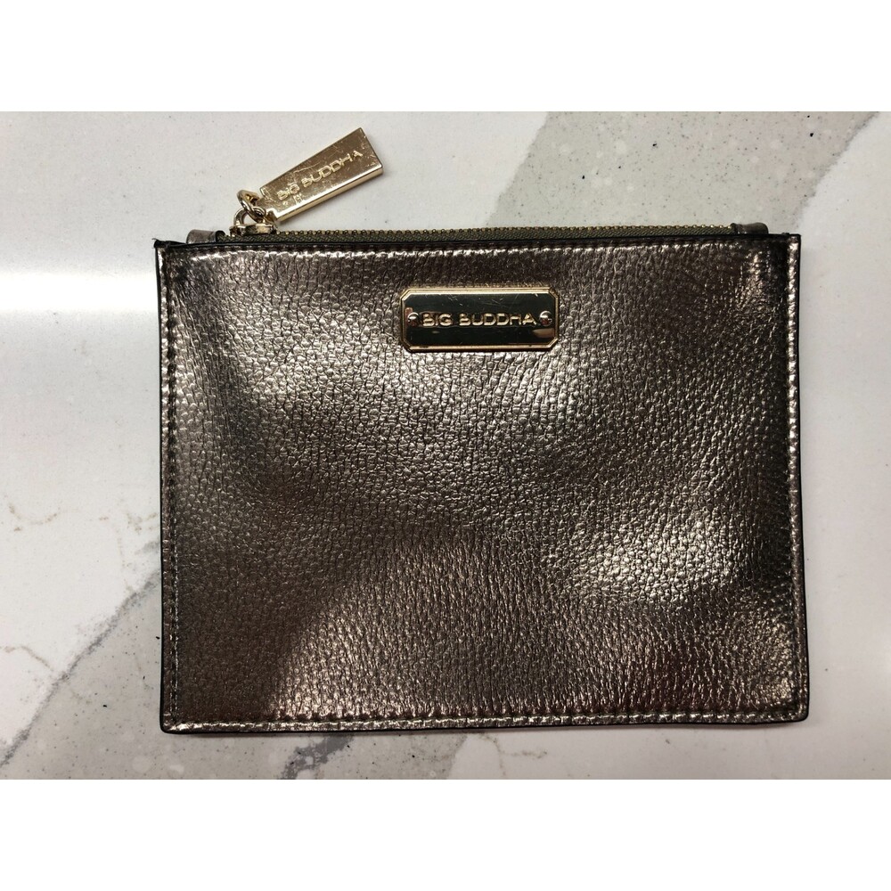 Big Buddha Purse Bag Accessory Coin Purse Change Holder Wallet Pewter Gold